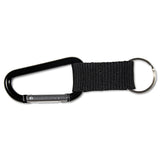 Advantus 75556 Carabiner Key Chains, Split Key Rings, Aluminum, Black, 10/Pack