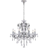 Elegant Lighting Living District Indoor Modern Home Decorative Bright Ceiling Voltaire Collection Chandelier D26 H25 Lt:8 Chrome