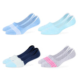 Supersox Stripe No Show Loafer Socks For Woman | Combed Cotton | Breathable & Moisture Absorbent | AntiOdour | AntiSlip Grip |