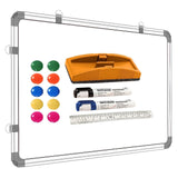 Yajnas 3X4 Feet (89X122 Cm) Magnetic Drywipe Whiteboard With 10 Magnets, 1 Eraser/Magnetic Duster, 1 Unit Of 30Cm Scale, And 2 D