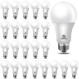 Energetic 24 Pack LED Light Bulbs, 60 Watt Equivalent A19 LED Bulb, Soft White 2700K, Non-Dimmable, E26 Base, ETL/UL Listed, 150