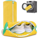 Shoe Washing Machine Bag With Zipper | Durable Laundry Bag For Sneakers & Shoes | Protects Footwear During Wash | Yellow Polyest