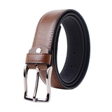 Zacharias MenS Artificial Leather Belt (Alb02_Brown_Free Size)(Pack Of 1)