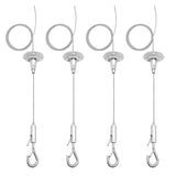 4 Pack 6ft Ceiling Sign Hanger Wire Kit, 2m Adjustable Suspension Hanging Cable Wire with Hook Wall Mount Suspension Cable for L