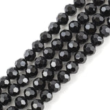 1000pcs Czech Faceted Round Crystal Glass Beads 4mm Small Tiny Spacers Bulk Jet Black