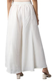 Aurelia White Solid Sharara Ethnic Bottomwear White L