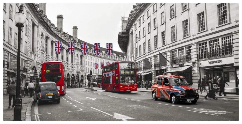 Buses And Taxis In Oxford Street, London-Paper Art-74,,X38,,
