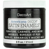 DecoArt Satin Enamels Acrylic Paint, 8 Fl. oz. Jar, Classic Black (Pack of 1)