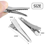Alligator Hair Barrette, 200pcs 3cm Alligator Hair Clips with Teeth Hair Bow Clips Hairdressing Salon Hair Grip for Women and Gi