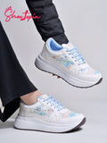 Shoetopia Smart Casual Blue Sneakers For Girls-Eu39,Bronze,6,B0D5HCN2KY