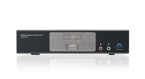 IOGEAR 2-Port DisplayPort KVMP Switch - 4K 60Hz - 2-Port USB 3.1 Hub 5Gbps - Keyboard Mouse Input - 7.1 HD Audio - Front Panel S