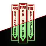 Bolexo Fire Extinguisher Sign for Home,business or boat with Mount and Sticker glow in the dark 3 Pack 4 X 18 Durable Self Adhes