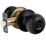 HOSOM Privacy Door Knob, Matte Black Door Knob Set, Black Door Handles Interior, Keyless Doorknobs Interior Door Lock for Bedroo