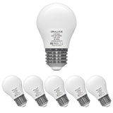 ORALUCE A15 LED Bulb 5 Watts Daylight White 5000K,40W Equivalent Table Lamp Bulb, E26 Standard Screw Base G45 Shape Small Light 