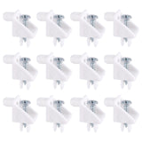 12pcs Shelf Support Pins with Screws, Plastic Kitchen Cabinet Shelving Pegs for IKEA Part #101558 (Pax & Komplement) Durable Fur