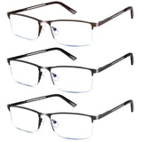 Lcbestbro Reading Glasses for Men, 3.5 Blue Light Blocking Reading Glasses Metal Readers