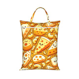 Cheese-Macaroni Travel Laundry Bag With Zipper, Waterproof Polyester Dirty Clothes Bag With Handle For Gym, Beach, Camping And T