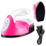 Mini Iron for Crafting 2.5 x 3.9 - Cute Mini Craft Iron for Patches, Sewing, Quilting with Quick Heat-Up Ceramic Plate & 59 Cord