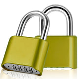 4 Digit Heavy Duty Combination Padlock, Weatherproof Combination Lock for Gym Locker Outdoor, Set Your Own Combo Pad Lock, Gate 