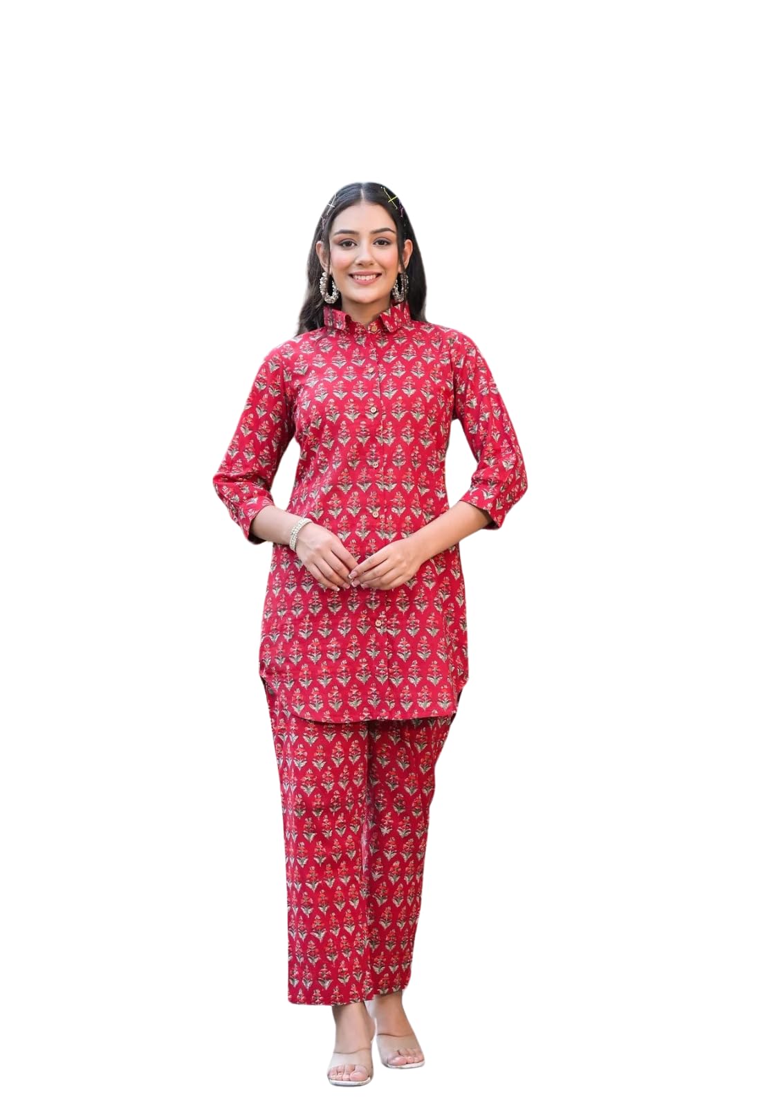 Leriya Fashion Women Ethnic Kurta Set | Cotton Blend Kalista Co-Ord Set | Casual Wear Pant Top Set | Fancy Pajama Set | Pack of 
