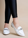 Shoetopia Pointed Toe Flat White Belly For Women & Girls /Eu40,White,7,B0F9FM8B7B