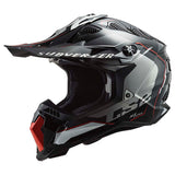 LS2 Helmets MX-Off Road Subverter Evo Helmet (Arched Gloss Black/Red/Silver - 2X-Large)