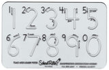 School-Rite Number Templates, Plastic Writing Aide Number Stencil Set, Basic Number Set