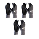 Maxiflex ATG 34874/XXL Ultimate Nylon, MicroFoam Nitrile Grip Gloves Black/Gray XXLarge 3 Pair Per Pack