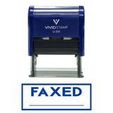 FAXED SelfInking Office Rubber Stamp (Blue) Medium
