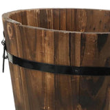 Myaddiction Wooden Bucket Barrel Planters Balcony Living Room Windowsill Farm Flower Pot Style A
