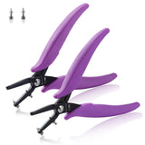 SPEEDWOX 2pcs Metal Hole Punch Pliers Set 1.5mm and 1.8mm Diameter Round Hole Punch Pliers for Sheet Metal Jewelry Hole Punch Se