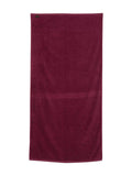 Q-Tees Velour Beach Towel - Maroon, One Size