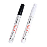 Artsunlvy Permanent Paint Pens Paint Markers - 2 Pack Black & White Oil Based Quick Dry Waterproof Markers For Tire, Rubber,Wood