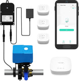 YoLink Smart Water Leak Protection System Kit: Bulldog Valve Robot, Smart Valve Controller 2, 3 Water Leak Sensors, Hub