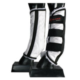 HILASON Western Horse Fly Boots W/Fleece Uv Protection Insects White
