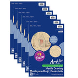 Drawing Paper, Manila, Standard Weight, 12 x 18, 50 Sheets Per Pack, 6 Packs
