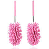 Microfiber Duster for Cleaning, Dusters with Telescoping Extension Pole, Extendable Washable Mini Dusters for Cleaning Supplies 