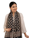 Ulos WomenS Ajrakh Batik Hand Block Print Pure Mul Cotton Scarf/Stole (22X72)