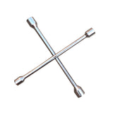 EXXO Tools Universal Heavy Duty 4 Way Lug Wrench Crosswrench Spare Tire Iron Wheel Nut Spanner Car Jack Ratchet Wrench Lug Tool 
