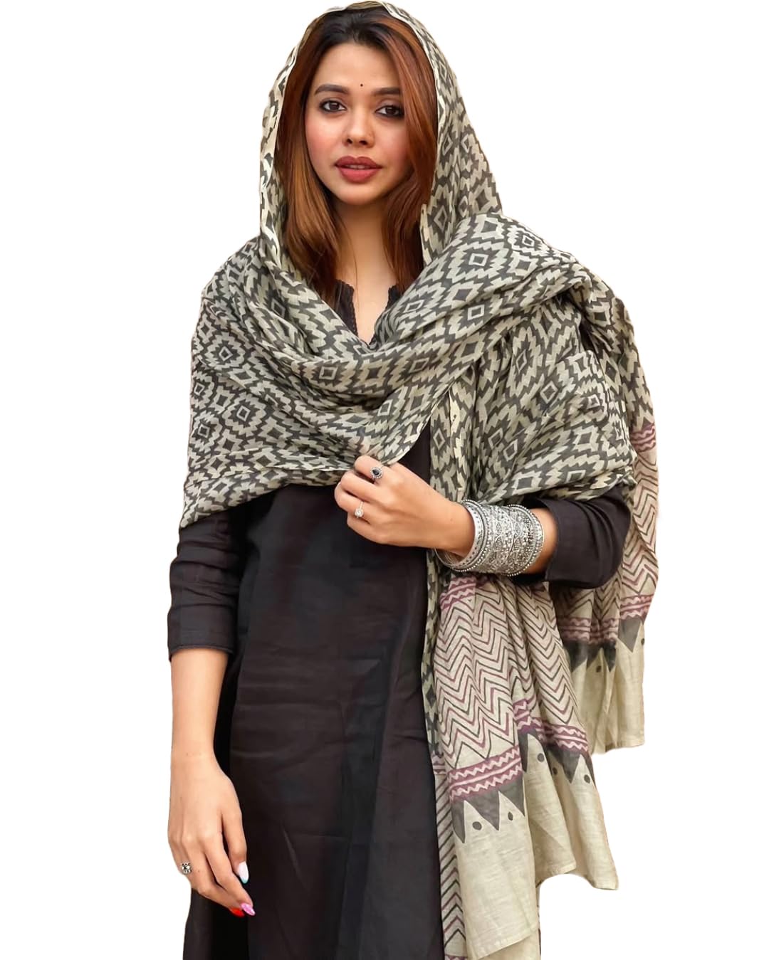 Anni Designer Women'S Rayon Blend Solid Anarkali Kurta With Pant & Dupatta (Jamana Black-Vks02_3Xl_Black_Xxx-Large),Black,3XL,,,