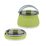 Restaurantware-Hi Tek 1 Liter Collapsible Camping Kettle, 20 Portable Cook Pots - with Perforated Lid, Stainless Steel Bottom, S
