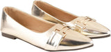 Shoetopia Girls Km-362 Golden Ballet Flat - 3 Uk (Girls-Km-362-Golden),Golden,3,B0CRNPJQHG
