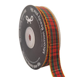 Micomon Christmas Buffalo Check Ribbon Red and Green Gingham Ribbon 25 Yards for Crafts (5/8, RedGreenGold)