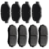 AUTOMUTO 8PCS Front & Rear Ceramic Disc Brake Pads Set D1258 D1259 For Ford For Edge 2007-2010,For Lincoln MKX 2007-2010,For Maz