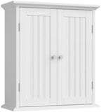 ChooChoo Bathroom Wall Cabinet with 3 Doors, Laundry Cabinet Wall Mounted, Medicine Cabinet with Adjustable Shelves, Hanging Kit