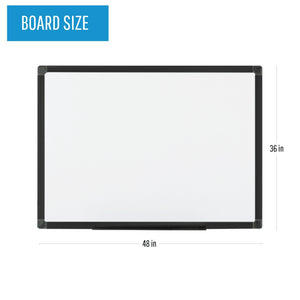 Maya Melamine Black Framed Dry-Erase Board