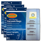 EnviroCare Replacement Micro Filtration Vacuum Cleaner Dust Bags made to fit Sanyo Uprights Type PU1, 9 bags