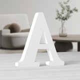 AOCEAN 10 Inch White Big Wood Letters, Unfinished Wooden Letters for Wall Decor Decorative Standing Letters Slices Sign Board De