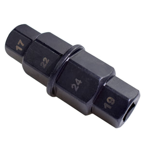 Alltooetools Motorcycle Front Rear Wheel Axle Hex Spindle Driver Socket Tool 17/19/22/24mm