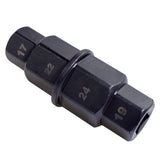 Alltooetools Motorcycle Front Rear Wheel Axle Hex Spindle Driver Socket Tool 17/19/22/24mm
